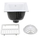 Zurn White Floor Mount Cast Iron Floor Sink 