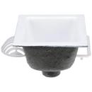 Zurn White No-Hub Floor Sink with Anti-Splash Dome Strainer in White 