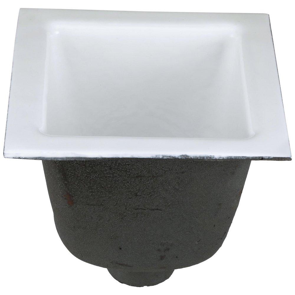 Zurn White Floor Mount Cast Iron Floor Sink 