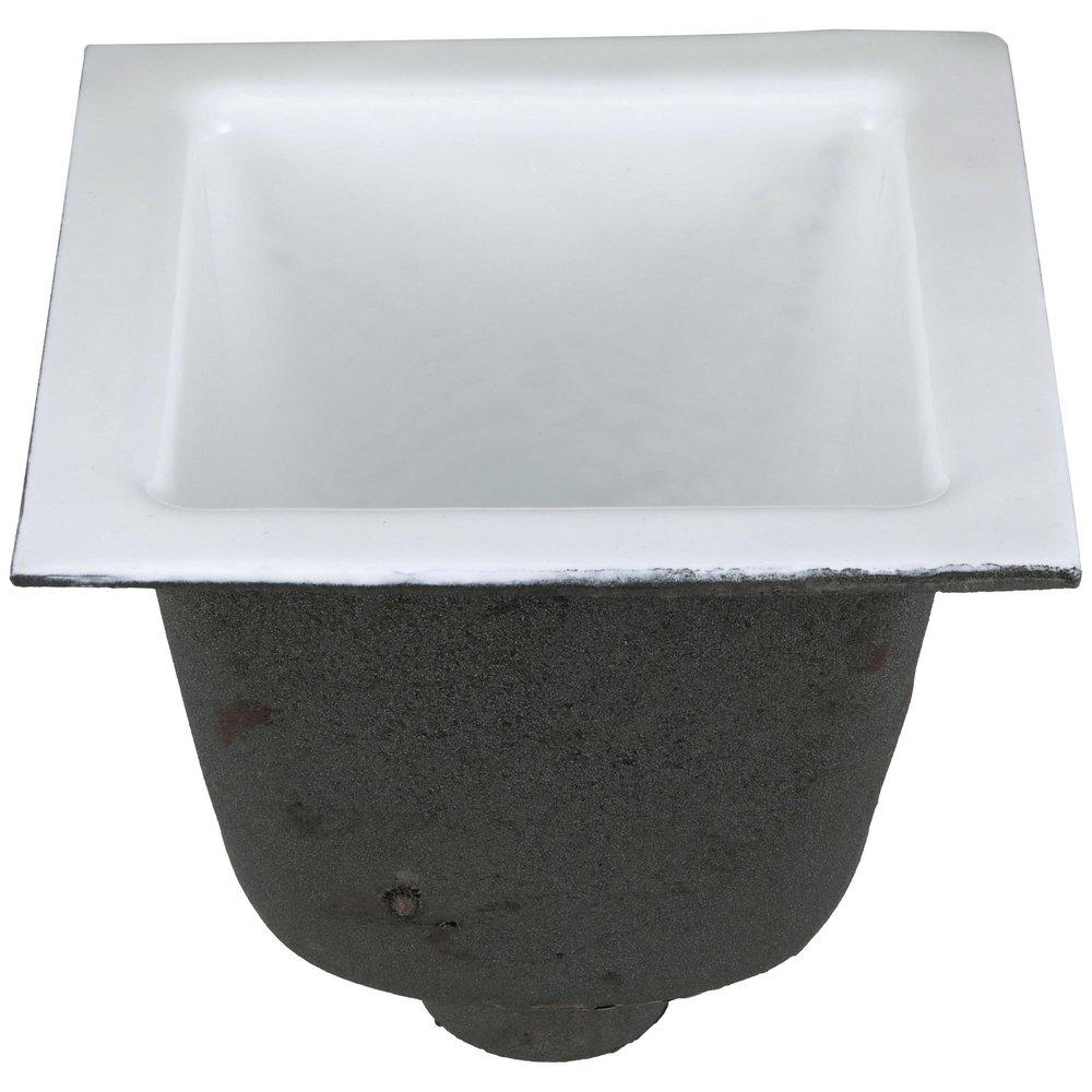 Zurn White Floor Mount Cast Iron Floor Sink 