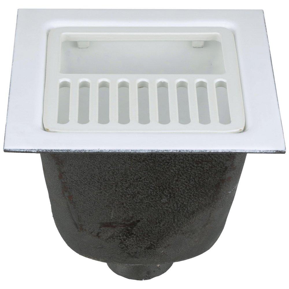 Zurn White Floor Mount Cast Iron Floor Sink 