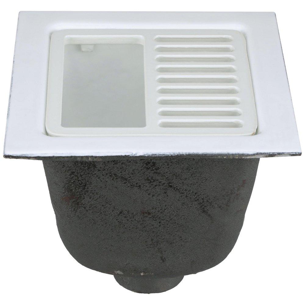 Zurn White Floor Mount Cast Iron Floor Sink 