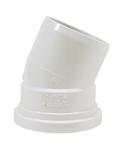 4 in. Gasket x Spigot 45 Degree SDR 35 Plastic Sewer Elbow