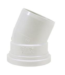 4 in. Gasket x Spigot 45 Degree SDR 35 Plastic Sewer Elbow