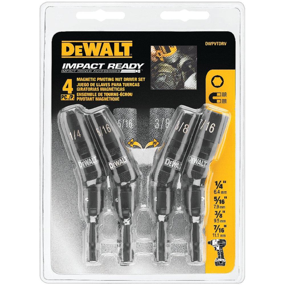 DEWALT Black Magnetic Pivoting Nut Driver Set 