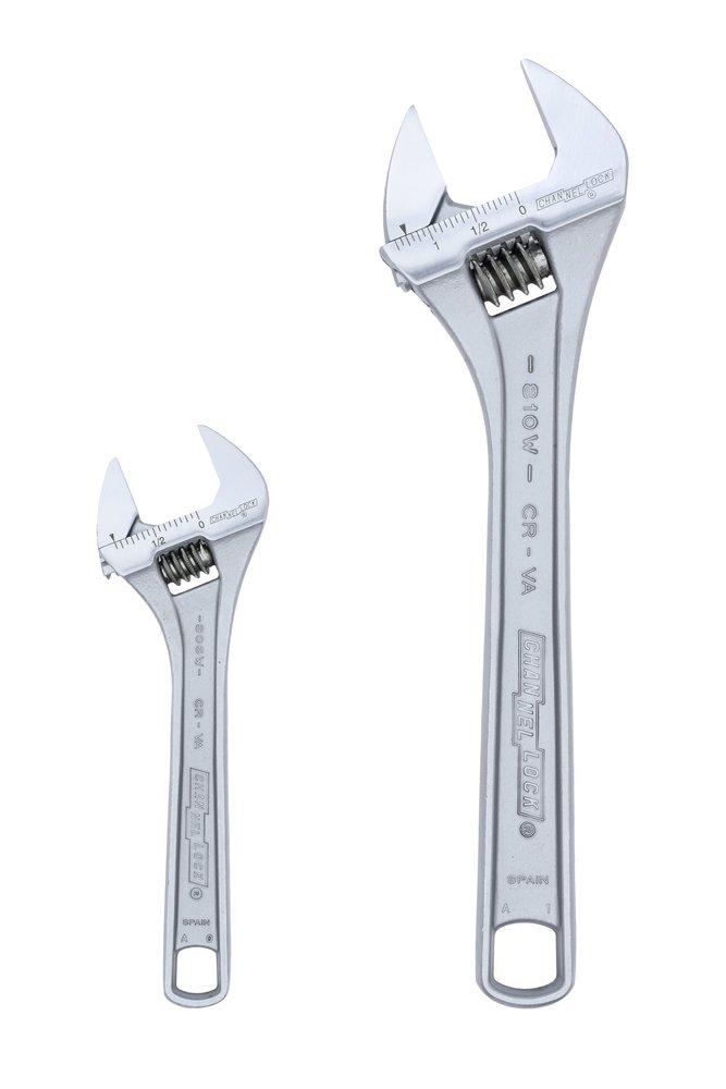 CHANNELLOCK&reg; Chrome Adjustable Wrench Set 