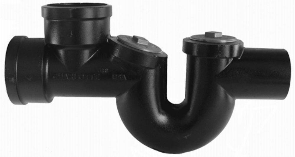 Black Spigot x Hub Cast Iron Reducing Running Trap 