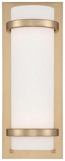 17-1/4 in. 100W 2-Light Wall Sconce in Honey Gold