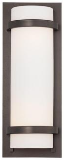 2-Light 100W Wall Sconce with Etched Opal in Smoked Iron