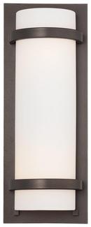 Minka Lavery Smoked Iron 1-Light Wall Sconce with Etched Opal Glass Shade 
