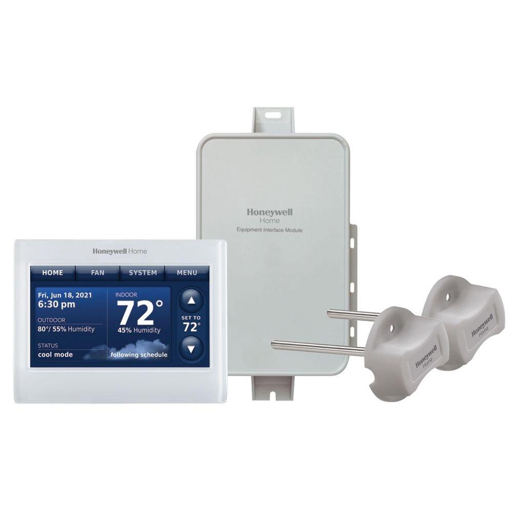 Honeywell Home White Prestige 2-Wire IAQ Kit with high definition color touchscreen 
