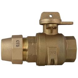 1-1/4 in. Grip Joint x FIPT Brass Ball Valve with Tee Handle