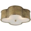 3-Light Flushmount Ceiling Light in Natural Brass