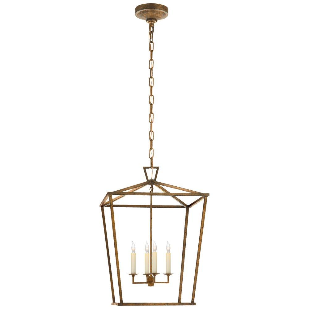 Visual Comfort & Co. Signature Gilded Iron 60W 4-Light Foyer Lantern 