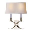 40W 2-Light Candelabra E-12 Wall Sconce in Polished Nickel