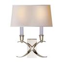40W 2-Light Candelabra E-12 Wall Sconce in Polished Nickel