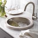 Native Trails Brushed Nickel 16 x 16 in. Drop-in Copper Bar Sink 