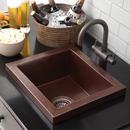 Native Trails Antique 17 x 15 in. Drop-in Copper Bar Sink 