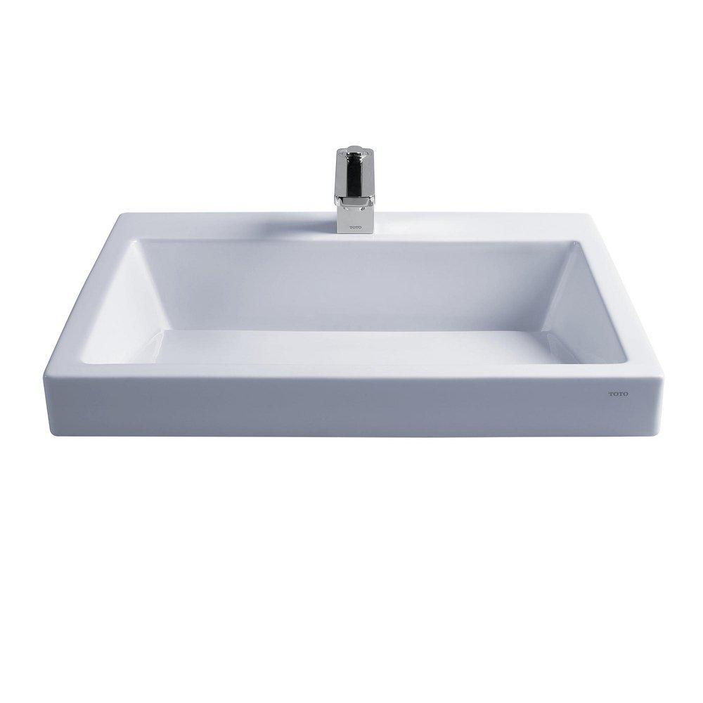 TOTO Cotton White 1-Hole 1-Bowl Lavatory Sink 