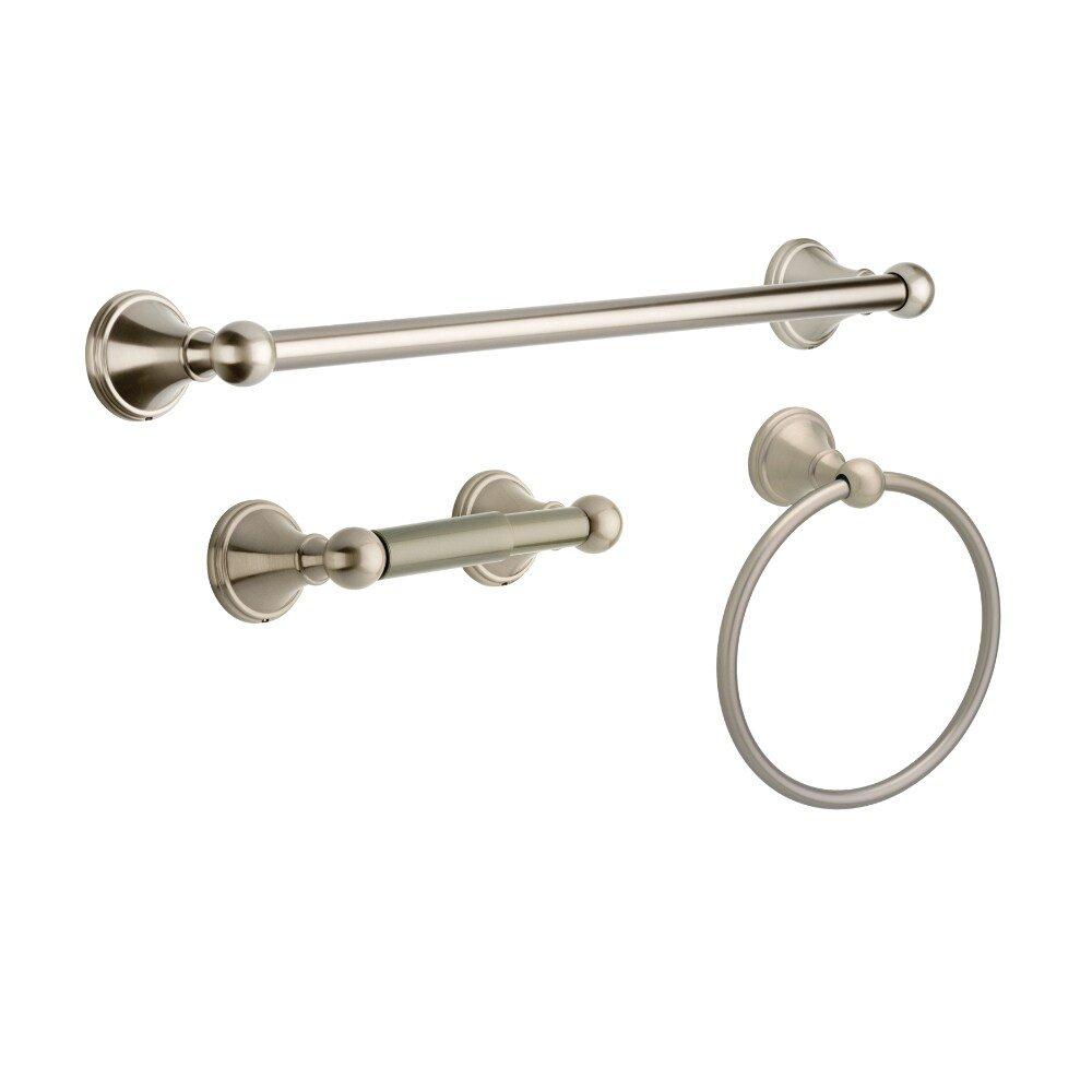 Liberty Hardware Brushed Nickel Bath Accessory Kit 