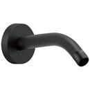 Brizo Matte Black 1/2 in. NPT x IPS Solid Brass Shower Arm and Flange 