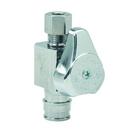 1/2 x 1/4 in. F1960 x OD Compression Lever Handle Straight Supply Stop Valve in Chrome Plated