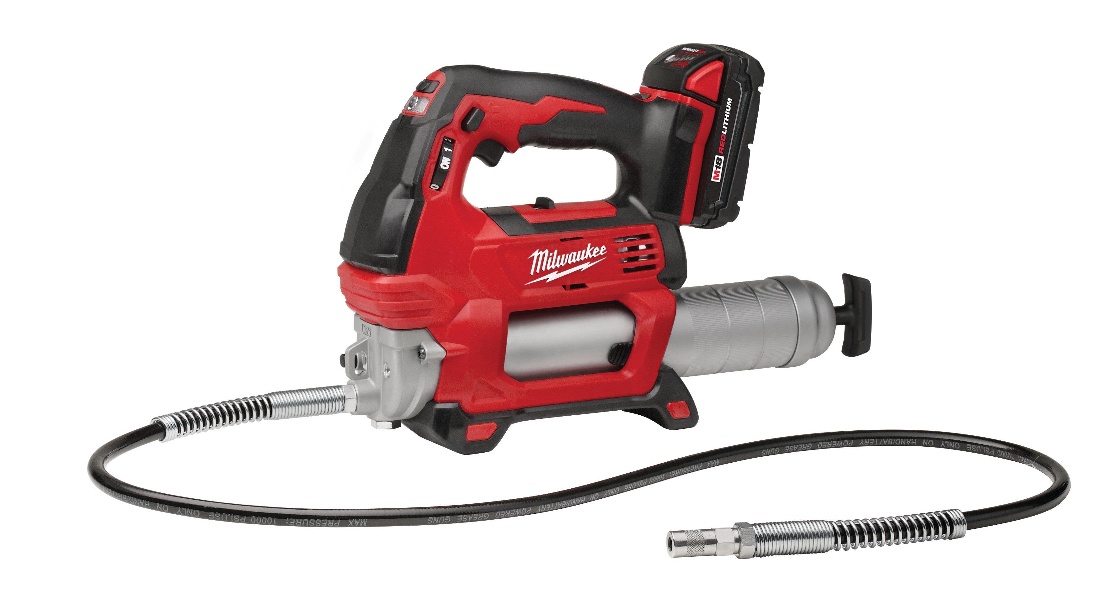 Milwaukee&reg; Red 2-Speed Grease Gun Kit 