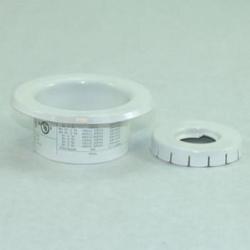 2-7/8 x 1-15/16 x 1/2 in. NPT Painted Carbon Steel Escutcheon in Signal White