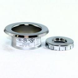 2-7/8 x 1-15/16 x 1/2 in. NPT Painted Carbon Steel Escutcheon in Chrome Plated