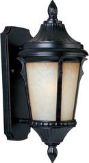 16 in 13W 1-Light Fluorescent Outdoor Wall Lantern in Espresso