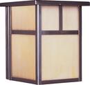 7-1/2 in 18W 1-Light Compact Fluorescent GU24 Outdoor Wall Lantern in Burnished