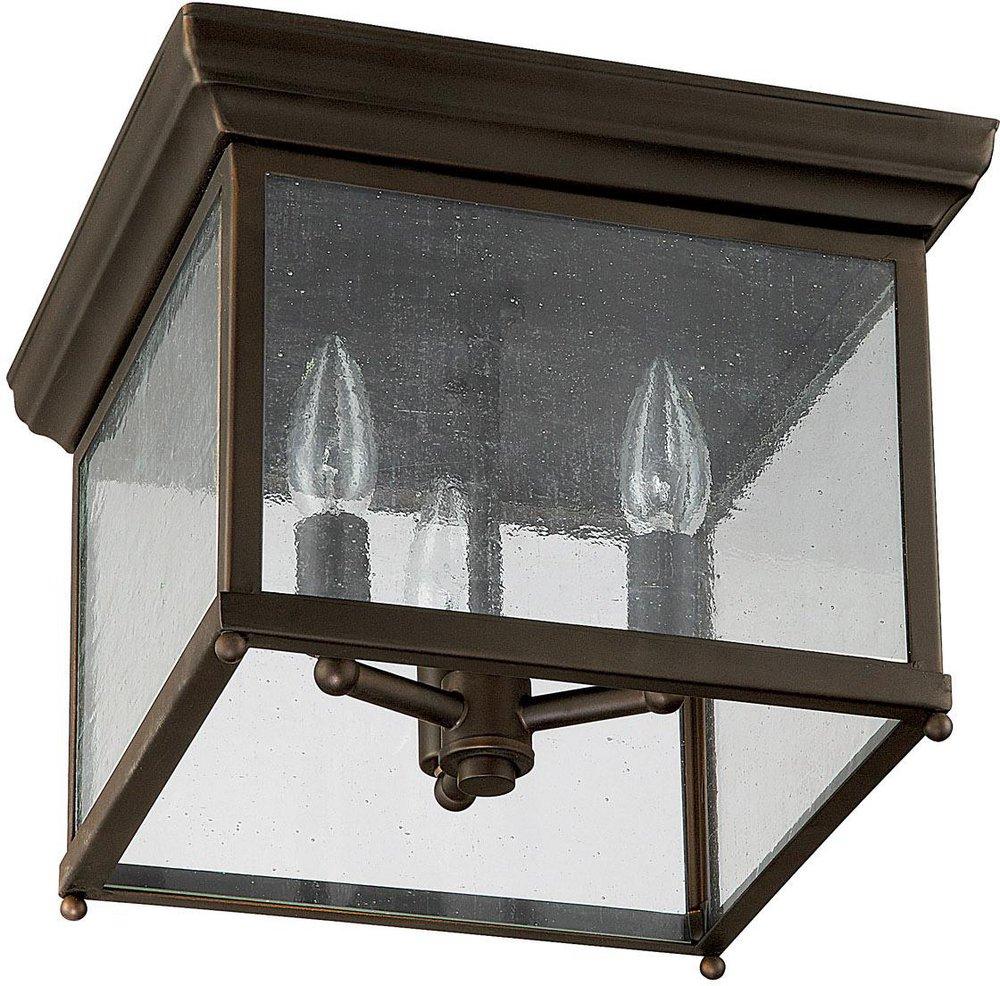 Capital Lighting Old Bronze 8-1/2 in. 3-Light Outdoor Ceiling Fixture 
