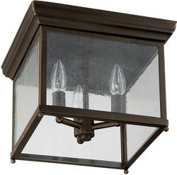 8-1/2 in. 3-Light Outdoor Ceiling Fixture in Old Bronze