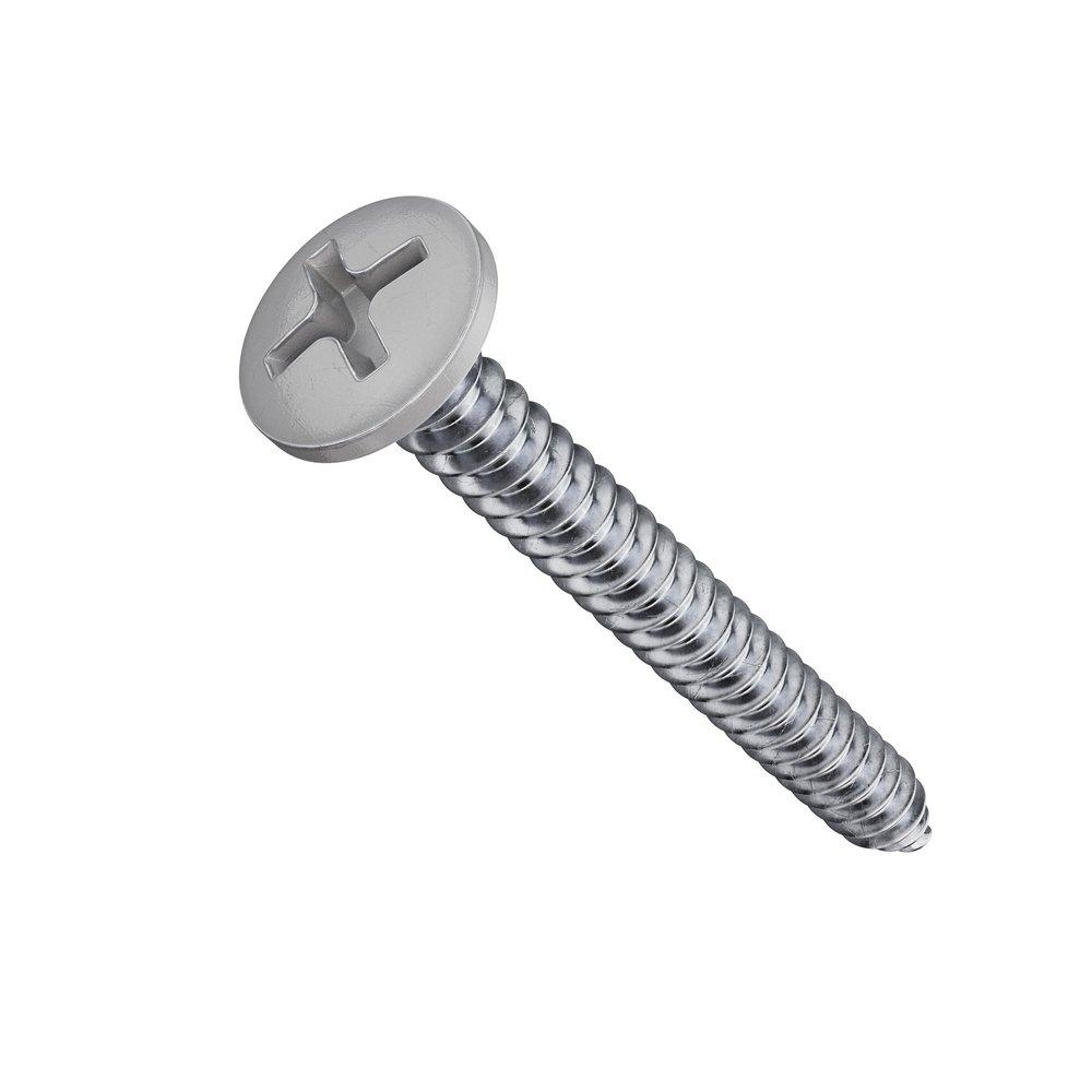 PROSELECT&reg; White 8 mm Zinc Plated Self-Drilling & Tapping Screw (Pack of 250) 