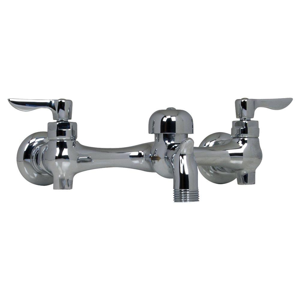 American Standard Polished Chrome Two Lever Handle Wall Mount Service Faucet 