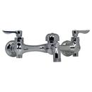 American Standard Polished Chrome Two Lever Handle Wall Mount Service Faucet 