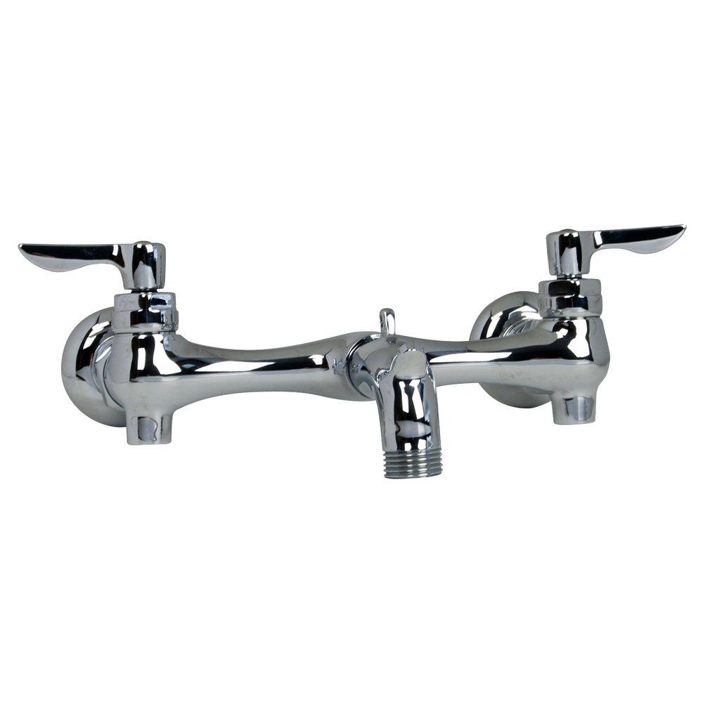 American Standard Polished Chrome Two Lever Handle Wall Mount Service Faucet 