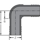 Grey Insert Straight PVC 90 Degree Elbow 