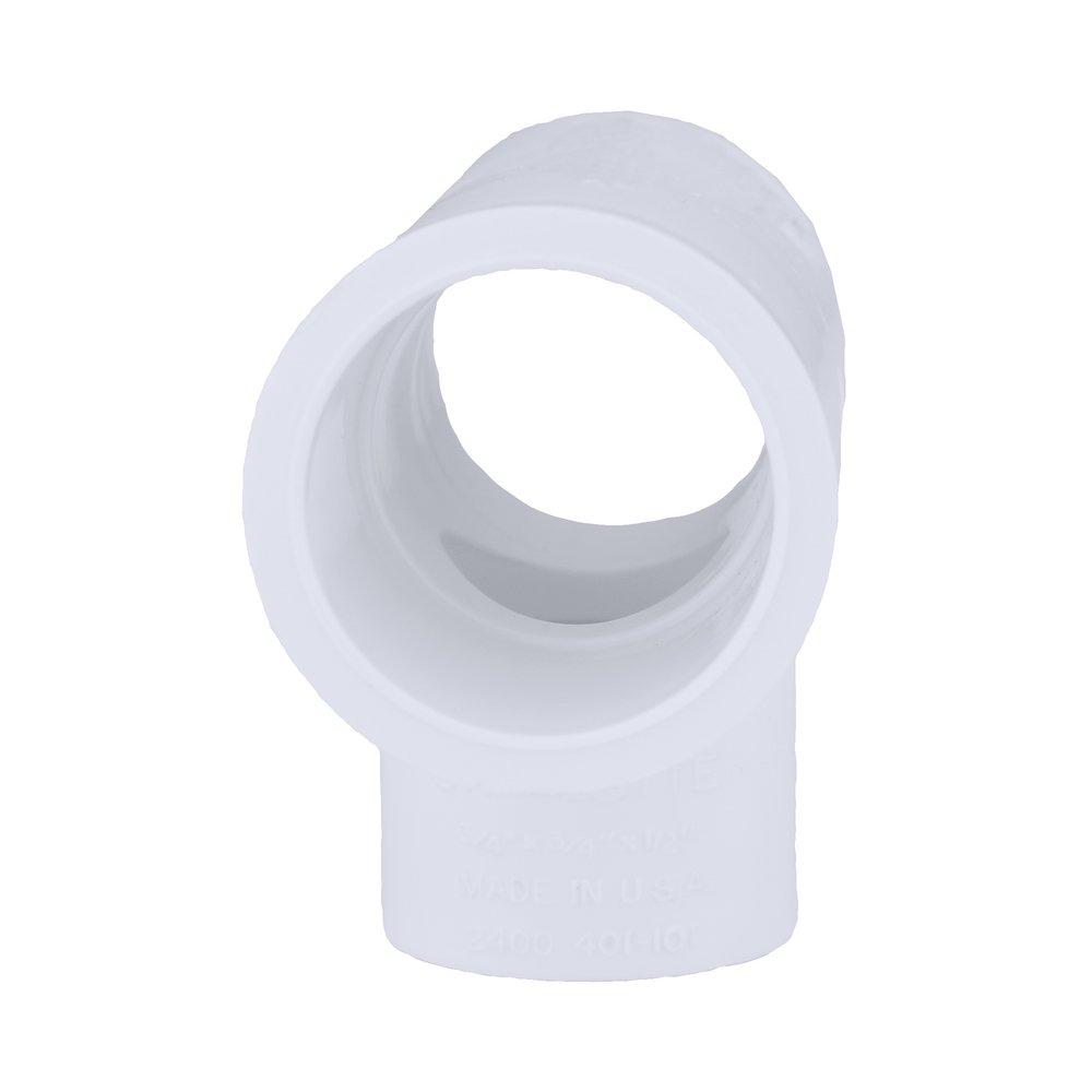 White PVC Schedule 40 Tee 