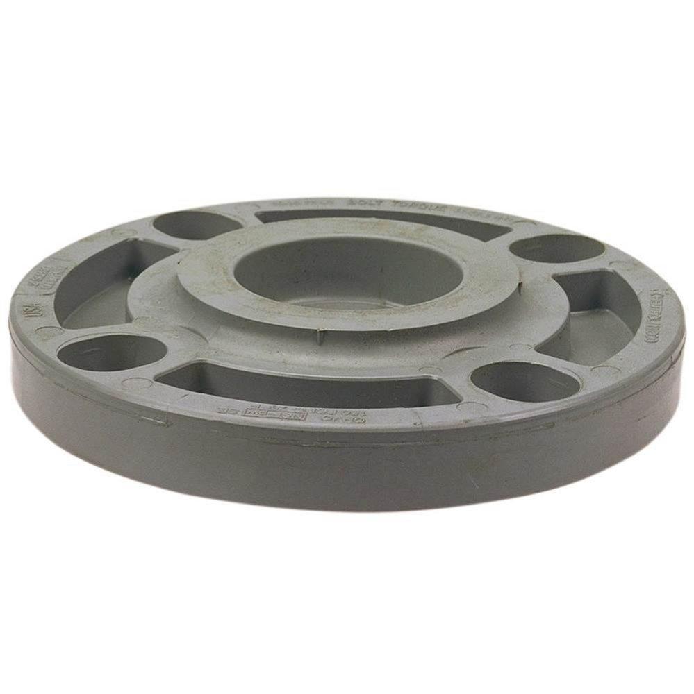 Chemtrol Light Grey Blind SDR 80 CPVC Flange in Light Grey 