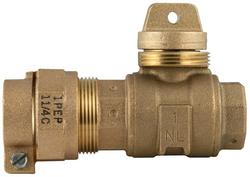 1 in. Pack Joint x FIPT Ball Valve Curb Stop