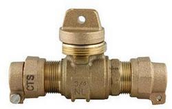 3/4 in. Pack Joint Brass Ball Curb Valve