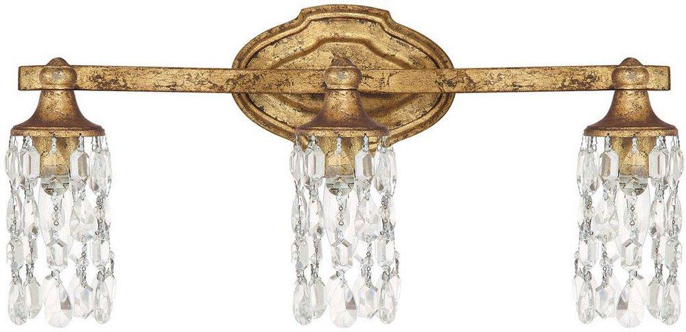 Capital Lighting Antique Gold 10 in. 75 W 3-Light Medium Bracket 
