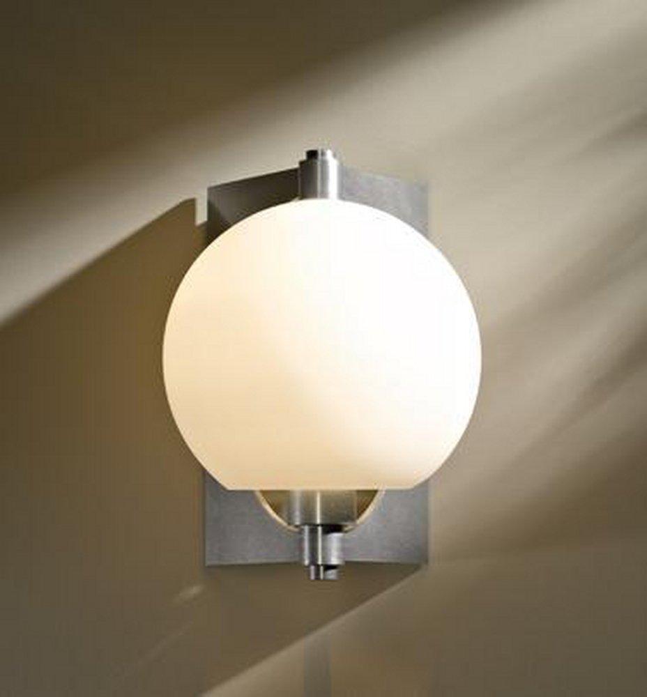 Hubbardton Forge Vintage Platinum 10-7/10 in. 1-Light Wall Sconce with Clear Glass Shade 
