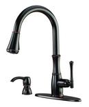 1.8 gpm Single Lever Handle Pull-Down Kitchen Faucet in Tuscan Bronze