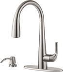 1.8 gpm 2-Hole Pull-Down Kitchen Faucet with Single Lever Handle in Stainless Steel