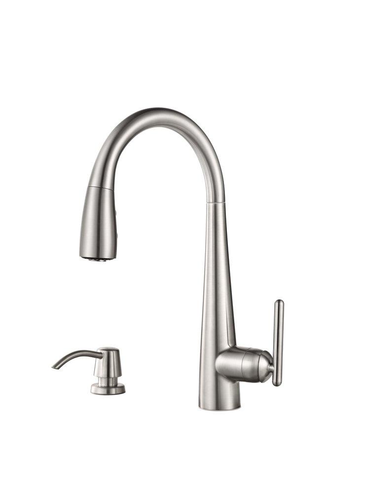 Pfister Stainless Steel Single Handle Pull Down Kitchen Faucet 