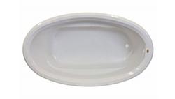 59 x 41 in. Soaker Drop-In Bathtub with End Drain in White