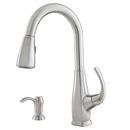 1-Hole Pull-Down Kitchen Faucet with Single Lever Handle in Stainless Steel