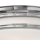 Hinkley Chrome 2-Light Ceiling Light Fixture with Etched Opal Glass 